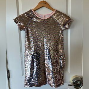 Peek Kids Lined Multicolor Sequin Party Dress with Pockets Size 10